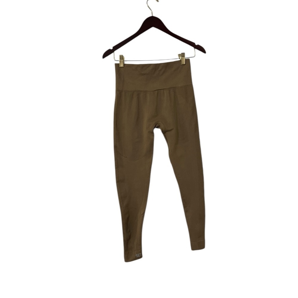 SET ACTIVE SculptFlex Seamless Yoga Tan Leggings - Picture 2 of 5